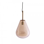 Merevaigukollane ripplamp klaasist varjuga Leona - Light & Living
