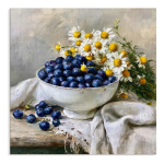 Tr&uuml;kitud pilt l&otilde;uendil 32x32 cm Blueberry Bowl - Styler
