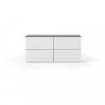 Valge/pruun madal kapp 120x54 cm Join - TemaHome