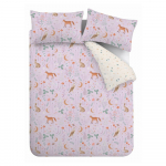 Lavendliv&auml;rvi voodipesu &uuml;heinimesevoodile 135x200 cm Enchanted Twilight Animals - Catherine Lansfield