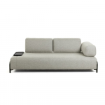 Beeži ja halli v&auml;rvi diivan v&auml;ikese panipaigaga Compo - Kave Home