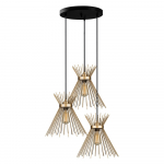 Metallist rippvalgusti kuldset v&auml;rvi &oslash; 34 cm Izmir - Squid Lighting