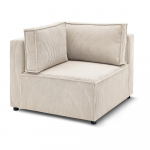 Kreem velvetist diivanimoodul, muutuv Nihad modular - Bobochic Paris