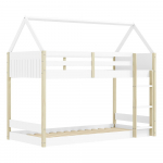 Valge-puiduv&auml;rvi laste narivoodi 90x190 cm Valka - Marckeric