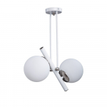 H&otilde;bedane-valge klaasist varjuga rippvalgusti &oslash; 15 cm Libra - Squid Lighting