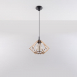 Rippvalgusti puidust varjuga &oslash; 27,5 cm Toranja - Sollux