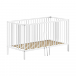 Valge m&auml;nnipuidust v&otilde;revoodi 70x140 cm DINO &ndash; Vipack