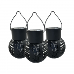 P&auml;ikesepaneeliga v&auml;lisvalgustid 3 tk (k&otilde;rgus 9 cm) - Garden Pleasure