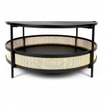 Must &uuml;mmargune diivanilaud &oslash; 80 cm Makoto - White Label