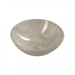 Beež keraamiline &uuml;mmargune valamu &oslash; 42 cm Dalma - Sapho