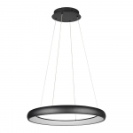 Must LED-dimmerdatav rippvalgusti metallist varjuga &oslash; 75 cm Cardona - Trio