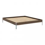 Pruun m&auml;nnipuidust kaheinimesevoodi koos voodip&otilde;hjaga 180x200 cm Core - Karup Design