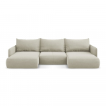 Kreemne diivanvoodi koos hoiunurgaga diivan Nanea - Makamii