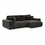 Tumehall velvetist nurgadiivanvoodi koos panipaigaga (parem nurk) Sarina - Ropez