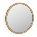 Puitraamiga seinapeegel &oslash; 80 cm Alum - Kave Home