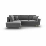 Helehall sametist panipaigaga nurgadiivanvoodi (vasak nurk/"L"-kujuline) Kyoto - Cosmopolitan Design