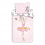 Roosa puuvillane laste voodipesu 140x200 cm Ballerina - Jerry Fabrics