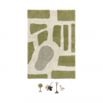 Roheline-kreem puuvillane laste m&auml;nguvaip 90x130 cm Hyde Park - Lorena Canals