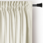 Kreem sametist dimout-kardin 140 &times; 270 cm Pleat &ndash; Restilo