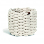 Riidest korv &oslash; 21x17 cm Peach Skin Round S - Bigso