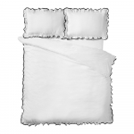 Valge 3-osaline voodipesu 200x200 cm So Soft Mono Frill - Catherine Lansfield