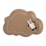 Pruun kivikeraamikast laste taldrik 14x20 cm Dolly - Bloomingville Mini