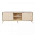 Beež tammepuust TV-alus 160x60x40 cm Faces - Zuiver