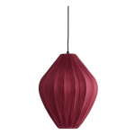 Burgundia v&auml;rvi ripplamp tekstiilvarjuga, &oslash; 12 cm Verita - Light & Living