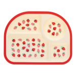 Punane/beež plastmassist lastetaldrik 21x27 cm Little Strawberry - Rex London