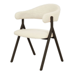 Must/kreemjas polsterdatud s&ouml;&ouml;gitool k&auml;etugedega Frances - Unique Furniture