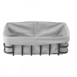 Musta ja halli v&auml;rvi leivakorv tekstiilvoodriga , 18 x 25 cm - Hendi