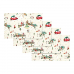 Puuvillased laualinad 4tk komplektis 30x46 cm Christmas Town - Catherine Lansfield