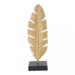 Dekoratiivne kuldne k&uuml;&uuml;nlajalg Feather, k&otilde;rgus 34 cm Glam - Mauro Ferretti
