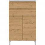Valge madal vannitoakapp tammepuust 60x97 cm Torrance - Germania