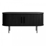 Tammedekooriga must telerilaud 120x56 cm Nola - Unique Furniture