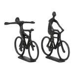 Metallkujud 2tk, k&otilde;rgus 22cm Cyclists - Light & Living