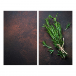 Karastatud klaasist katte komplekt pliidi &auml;&auml;rde 2tk 52x30 cm Rosemary - Allstar