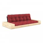 Punane velvetist diivanvoodi 244 cm Base - Karup Design