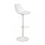 Valged kunstnahast reguleeritava k&otilde;rgusega baaritoolid 2tk komplektis (istme k&otilde;rgus 56,5 cm) - Casa Selecci&oacute;n