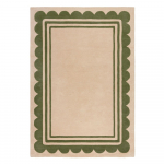 Roheline k&auml;sitsi kootud villane vaip 120x170 cm 120x170 cm Lois Scallop - Flair Rugs