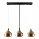 Must-kuldne rippvalgusti metallist varjuga Tattoo - Opviq lights