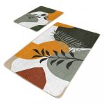 Rohelised sametist vannitoamatid 2tk komplektis 60x100 cm Illustrated Autumn - Mila Home