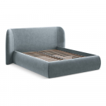 Helesinine polsterdatud kaheinimesevoodi koos voodip&otilde;hja ja panipaigaga 140x200cm Hauke - Makamii