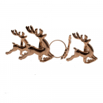 Metallist salvr&auml;tikuringide komplekt 4 tk Deer &ndash; Dakls