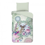 Roheline flanell voodipesu &uuml;heinimesevoodile 140x200 cm Romini - HIP