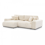 Kreem velvetist nurgadiivanvoodi koos panipaigaga (vasak nurk) Sarina - Ropez