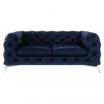 Tumesinine sametist diivan 185 cm Chelsea &ndash; Ropez