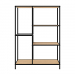 Must tammespoonist raamaturiiul 80x112x35 cm Altino - Unique Furniture