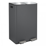 Tumehall terasest pr&uuml;gikast 2x30 l sorteeritud j&auml;&auml;tmete jaoks/pedaaliga Aliya - Spirella