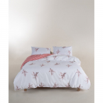 Valge/roosa Renforc&eacute; puuvillast voodipesu &uuml;heinimesevoodile 140x200 cm Breeze Floral - Mila Home Luxury